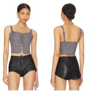 NWT OW Collection Xen Corset Top Dark Grey S